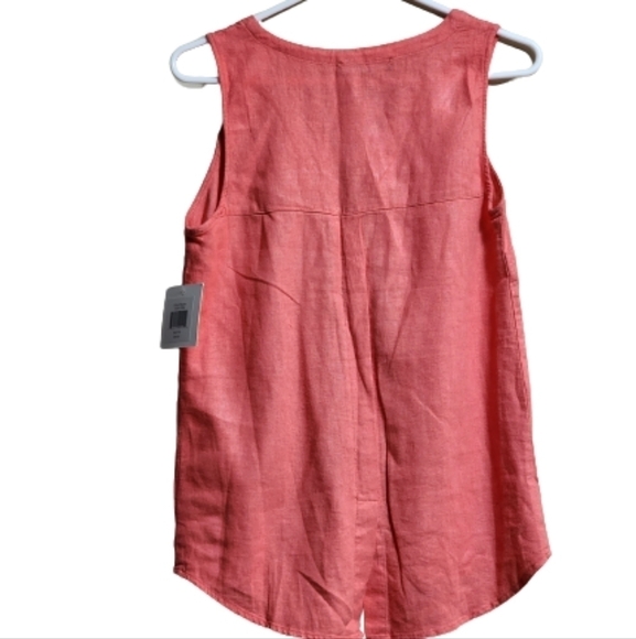 Ellen Tracy sleeveless top color coral size xs - Picture 2 of 4